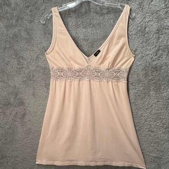 Cosabella Made in Italy V-Neck Stretchy Long Camisole Petal Light Pink Women M - Picture 1 of 6